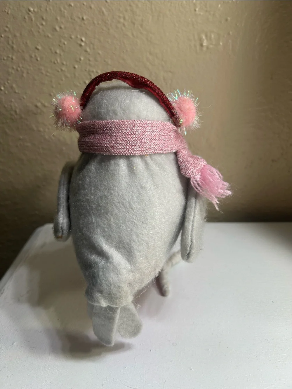 Target NOELLE Plush Holiday Bird in Red, Pink, Cream